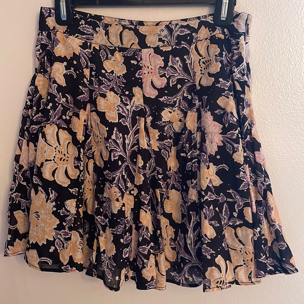 Brand New Free People Skirt, Size 4, 100% Cotton, Floral Print, RN 66170
